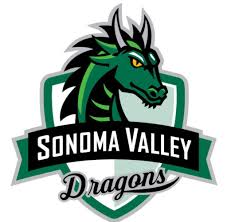 Sonoma Valley High School Dragons logo green and black with a dragon